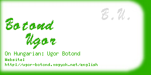 botond ugor business card